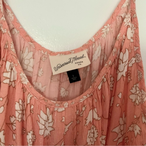 Universal Threads Peachy Pink Floral Maxi Dress L - Picture 4 of 4